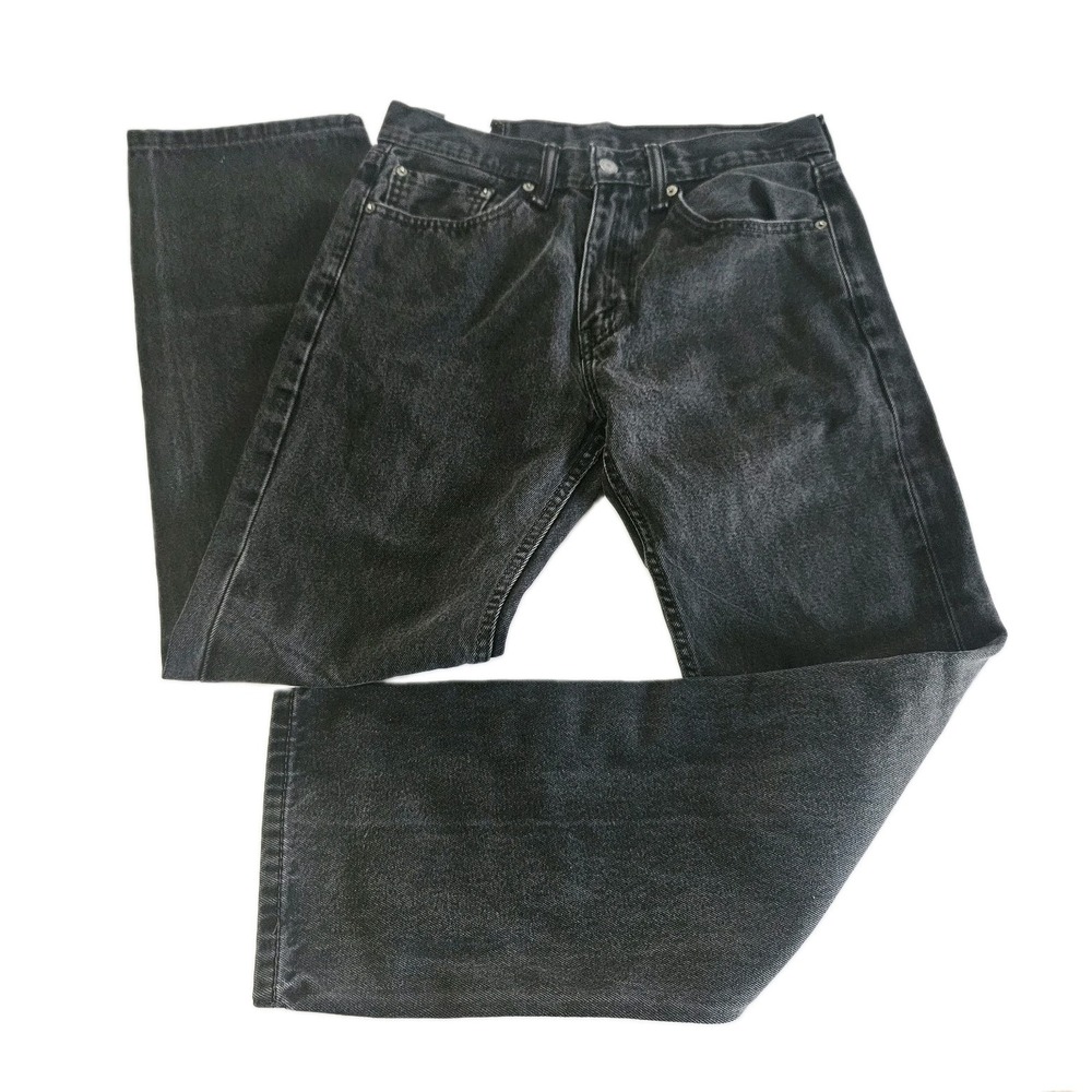 Levis 505 Jeans Men's Size 31 x 32 Black Regular Fit Straight Grunge Y2k